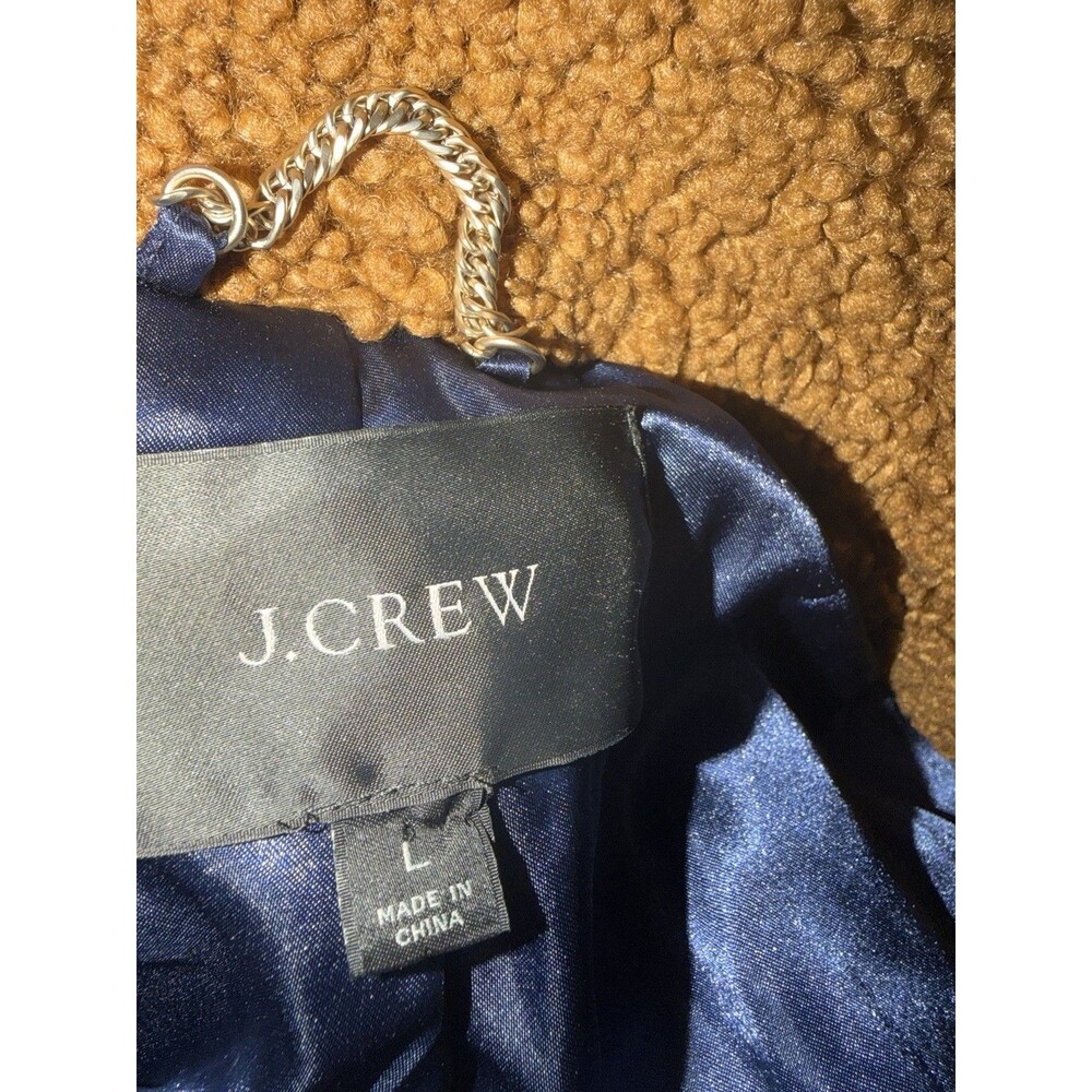 J.Crew Teddy Bear Sherpa Top Coat Warm Brandy Caramel Brown Sz Large #AB913 EUC - Picture 12 of 14